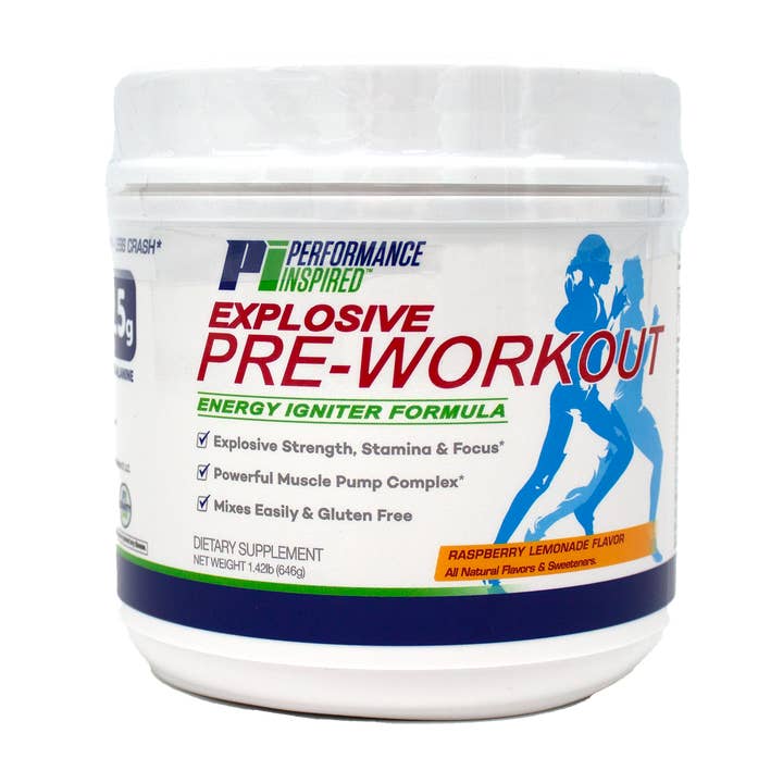 Explosive Pre-Workout Natural Raspberry Lemonade for wholesale by Performance Inspired