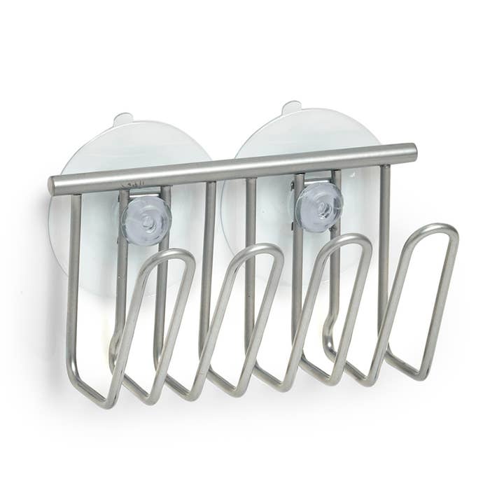 silver Sponge holder with suction cups, metal for wholesale on Faire4