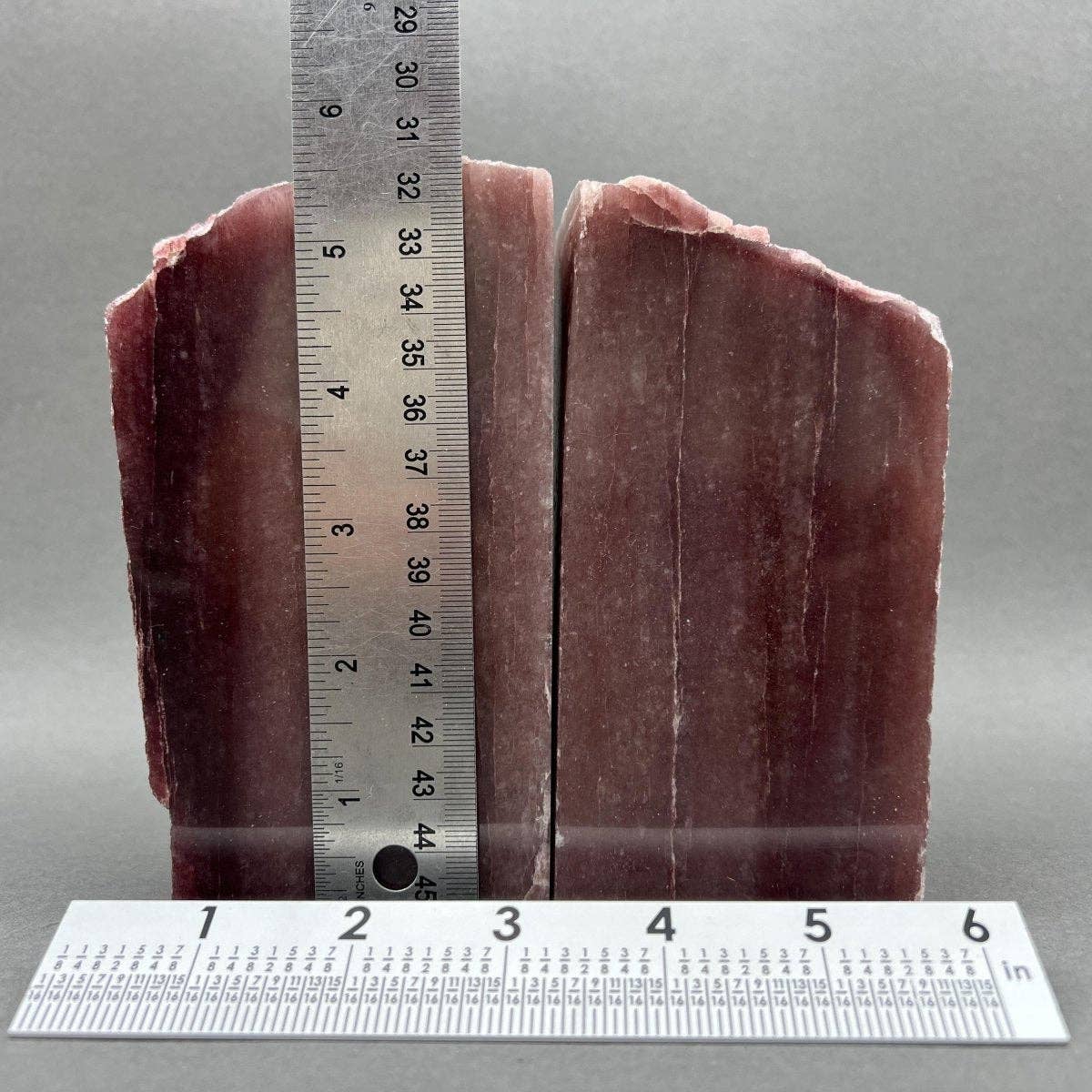 Crystal River Gems LLC - Wholesale Bookend - Polished Strawberry Quartz Bookends (4-8") AVG (1 Pair) Gemstone Home Decor Wholesale Crystal Supply4