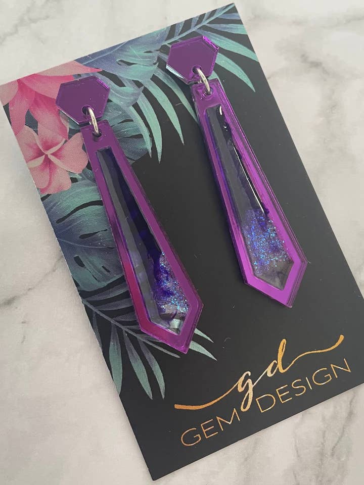 Acrylic Statement Earrings...,,,... for wholesale by Gem Design UK