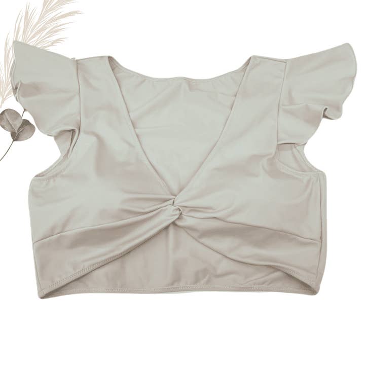UV-werende bikinitop voor dames Zandkleur voor wholesale door Drôles de Marmots