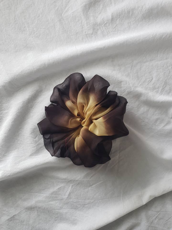 Mega Scrunchie in Gold/Brown Duo for wholesale by Gliese 504