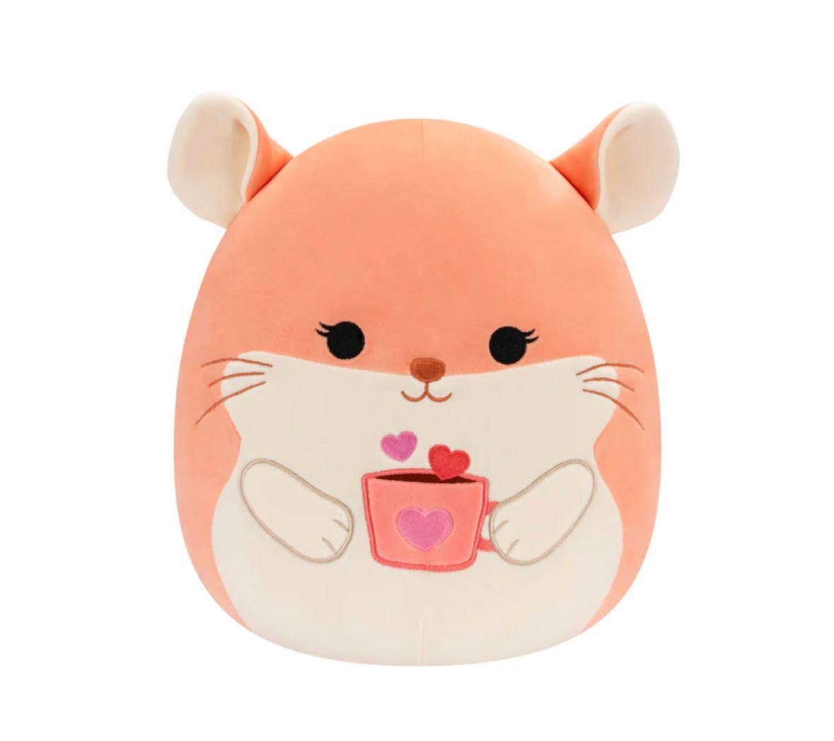 Authentic Street Signs - Vente Peluche – enfant et bébé - Peluche Squishmallow Valentine 13 cm Erica Chinchilla avec tasse