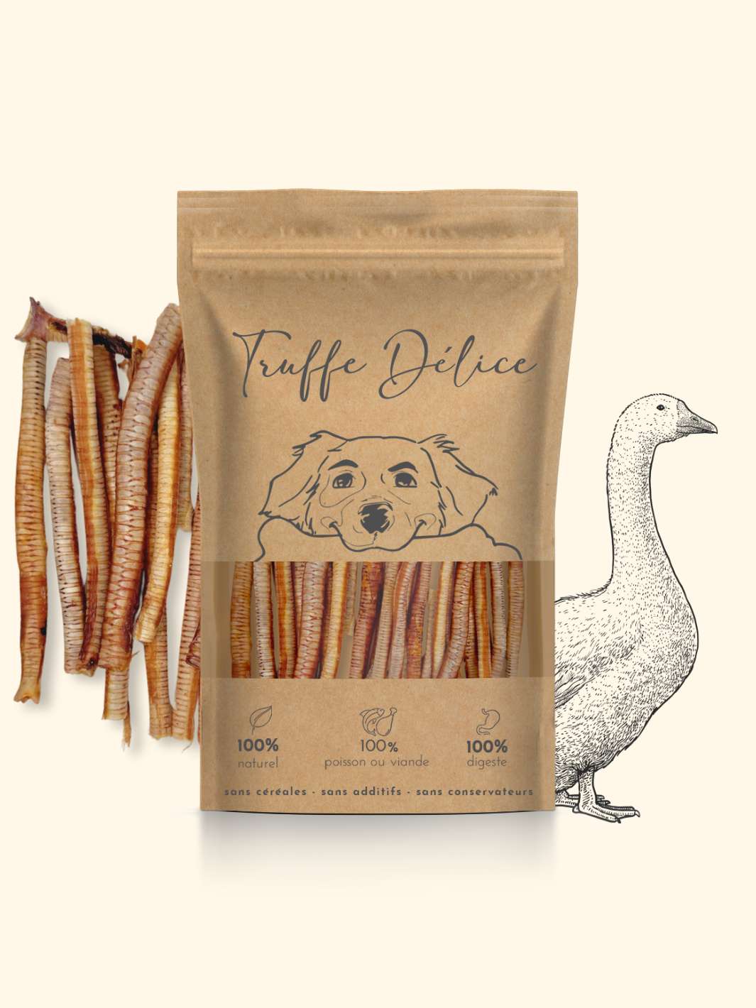 Truffe Délice - Wholesale Hondenkoekjes - Hond - Ganzenluchtpijpen0