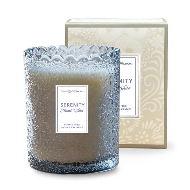 Coconut Water Natural Candle 8oz Kaia Collection for wholesale by Meaningful Mantras