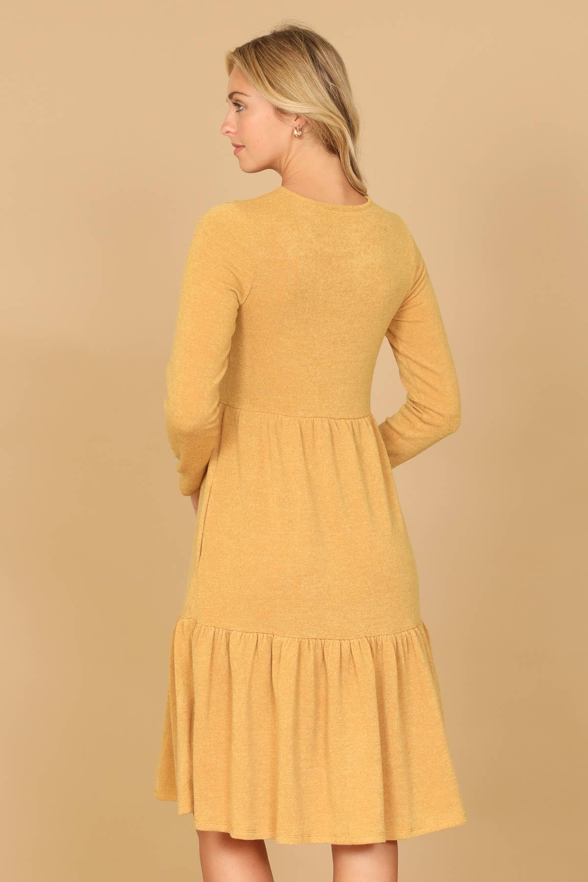 You & Me - Vente Robe – femme - ROBE À PLUSIEURS NIVEAUX EN CHAMBRAY À MANCHES LONGUES ET COL ROND YMD10121V11