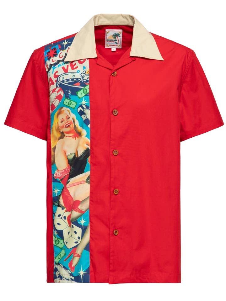Pin-Up Las Vegas Panel Shirt for wholesale by KING KEROSIN