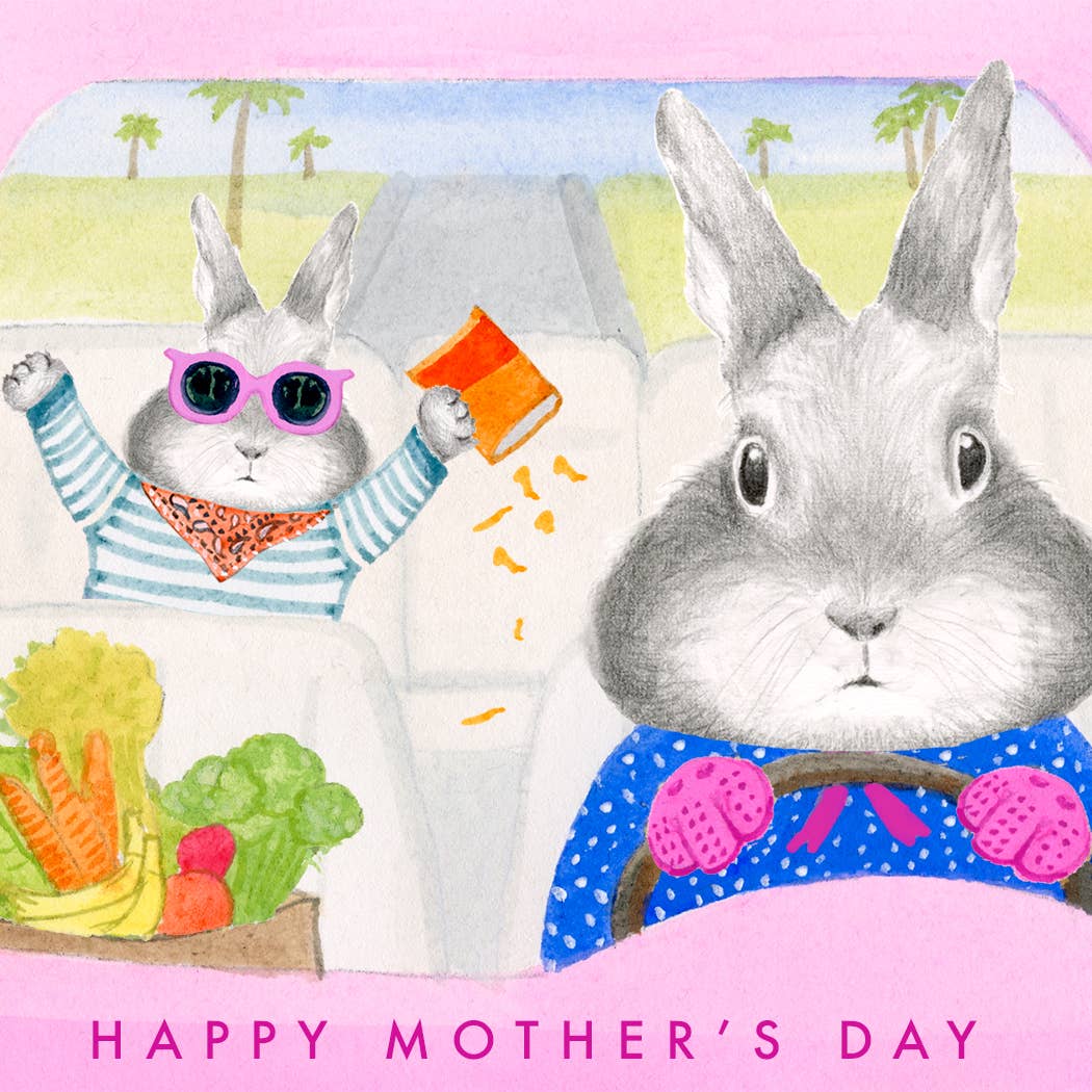 Dear Hancock – wholesale Morsdagskort – Körande Mamma Bunny1