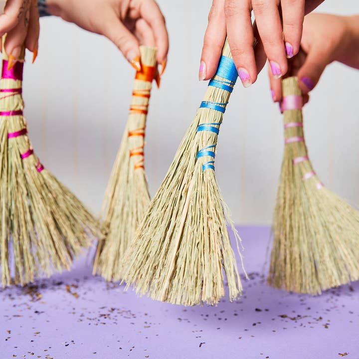 Venus Moon - Wholesale Broom - Handcrafted Mini Whisk Broom – Crumb Sweeper, Altar Broom
