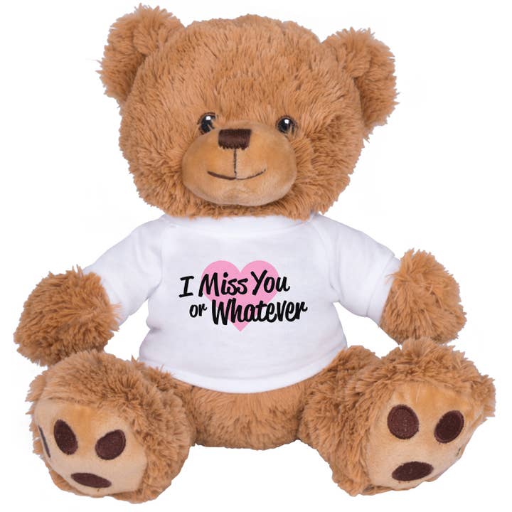 Lucky Luna Apparel - Venta al por mayor Peluche - Niños y bebés - Te extraño o lo que sea Osito divertido