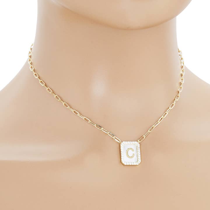 OHBOOBA DESIGN - Wholesale Pendant/Charm Necklace - Gold Plated Initial Necklace