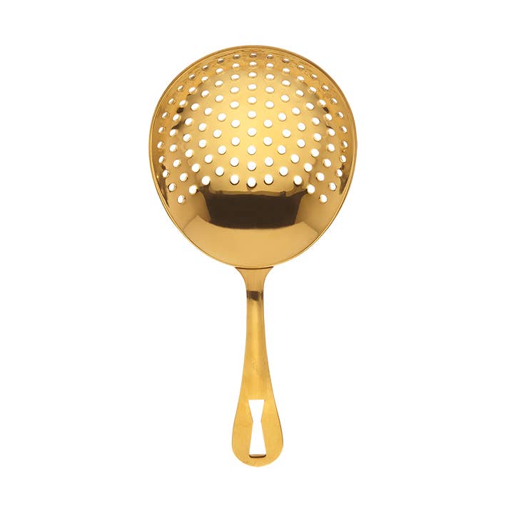Barfly Julep Strainer, Gold for wholesale by Barfly Mixology Gear & Mercer Culinary