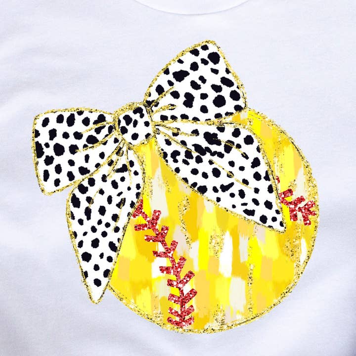 Softball Gold Coquette DTF Transfer for wholesale by M2B Designs