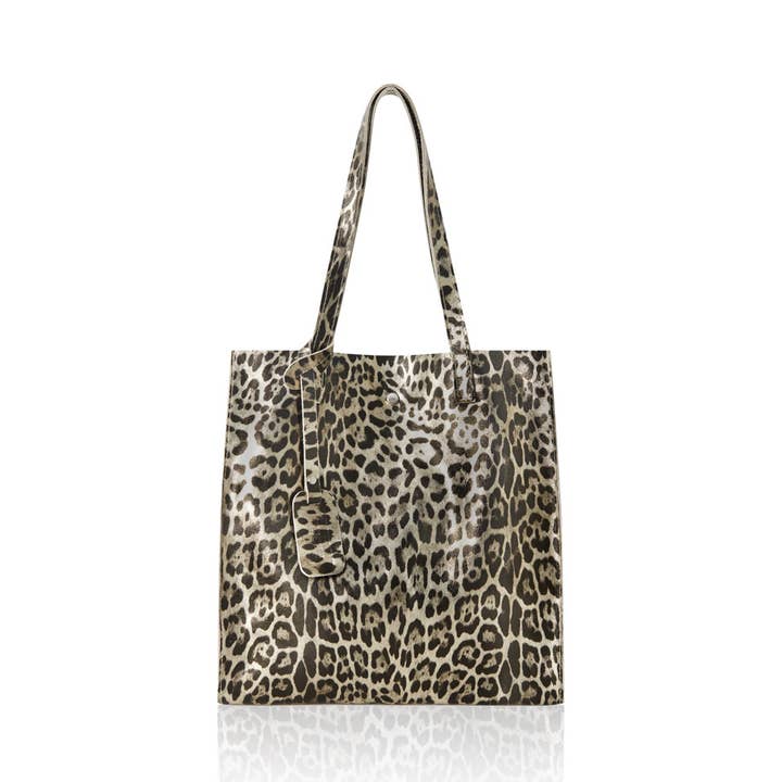 MONTTE DI JINNE – Engroshandel Tote bag - Dame – Italiensk håndlavet shoppertaske i ægte læder med leopardmønster8