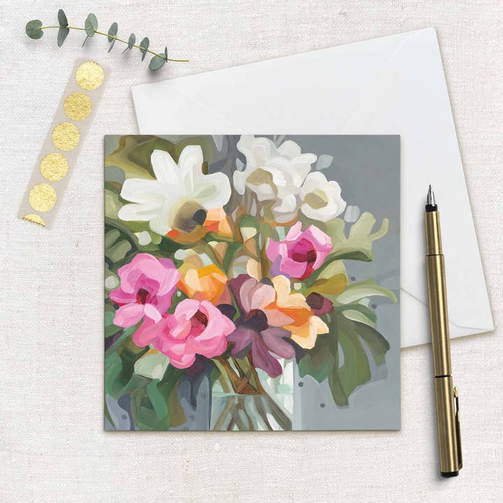 Susannah Bleasby Art - Wholesale Everyday Greeting Card - Felicity | Floral art card | Flower greeting card2