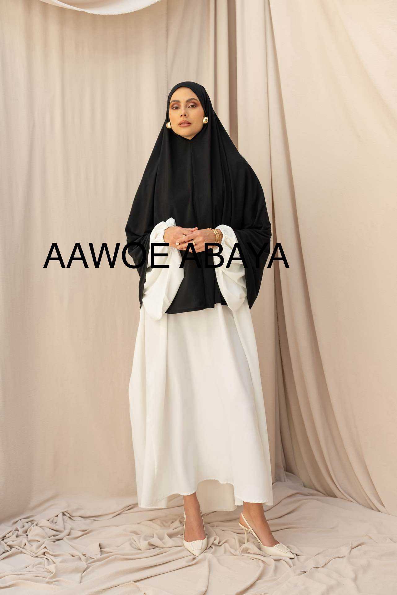Aawoe Abaya - Wholesale Hijab - Dames - Elegante khimar met lange mouwen - 2418-KH35