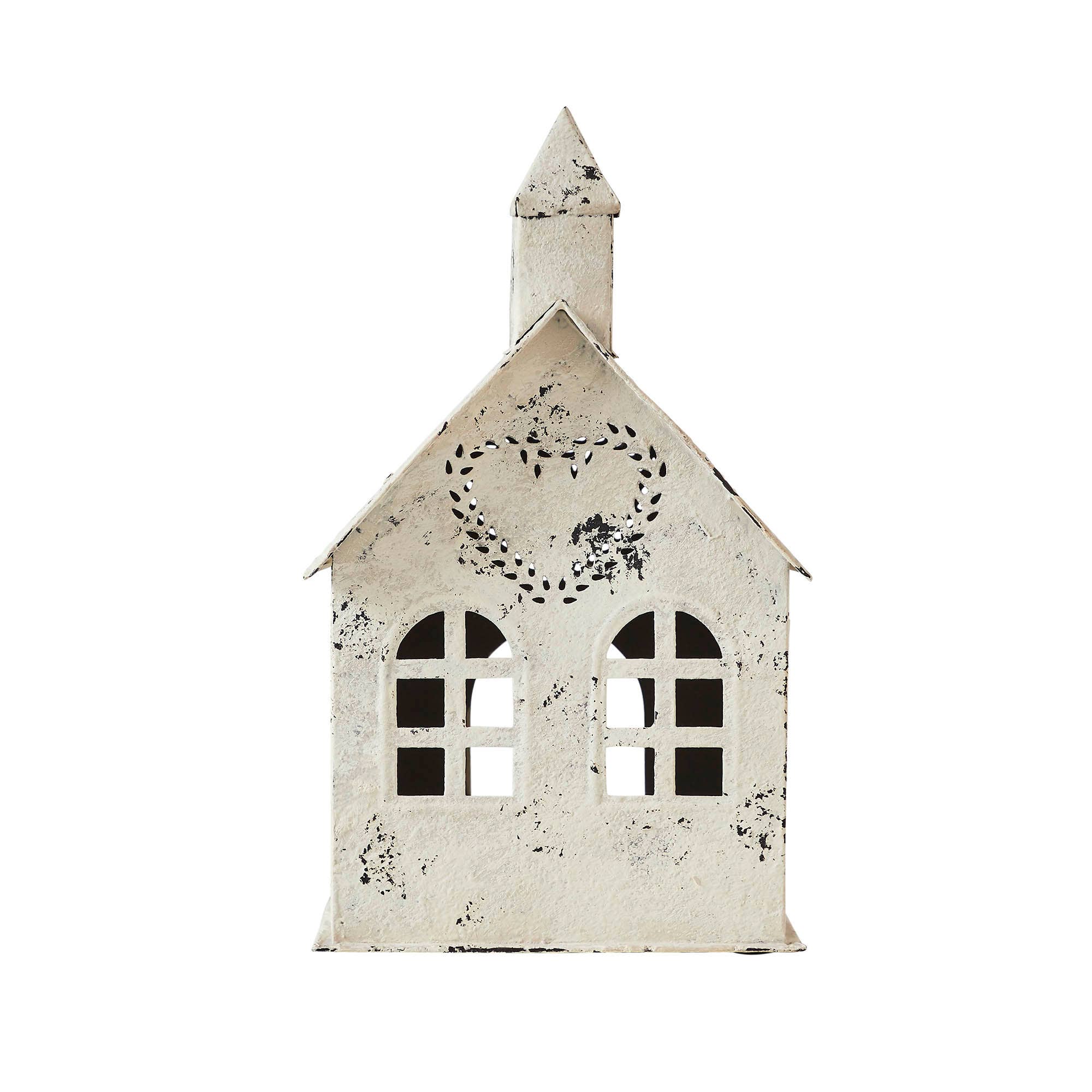 VHC Brands - Wholesale Candle Holder - Tealight Holder Metal Village House C Antique Cream 9x5x51