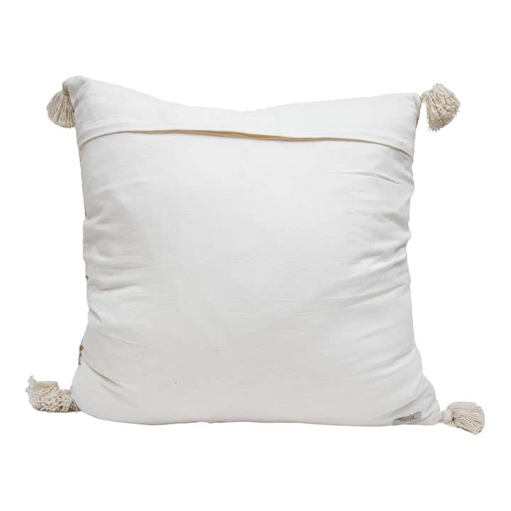 Foreside Home & Garden - Wholesale Throw/Decorative Pillow - Genevieve 24x24 Brown Cotton with Polyester Filled Pillow
