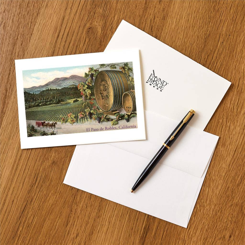 Found Image Press - Wholesale Stationery/Notecard Set - Greeting Card CA-1478 Vinyards, El Paso de Robles1