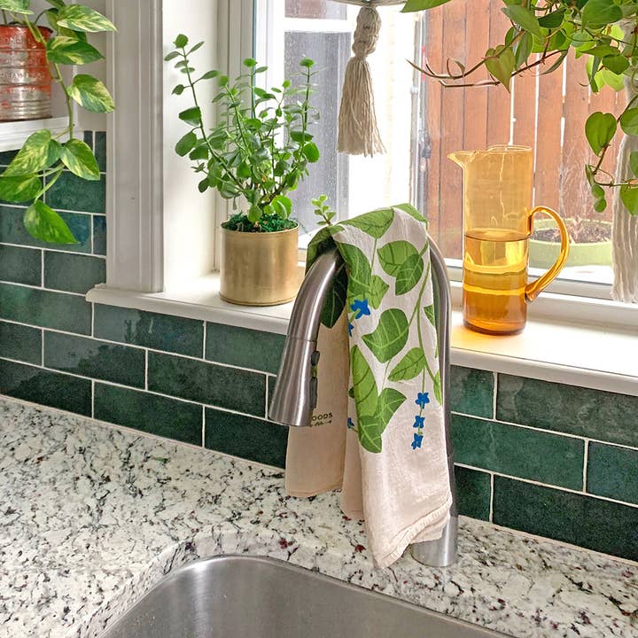 The Neighborgoods – Toalha de chá por atacado – Conjunto de 2 Panos de Prato Tomate e Manjericão5