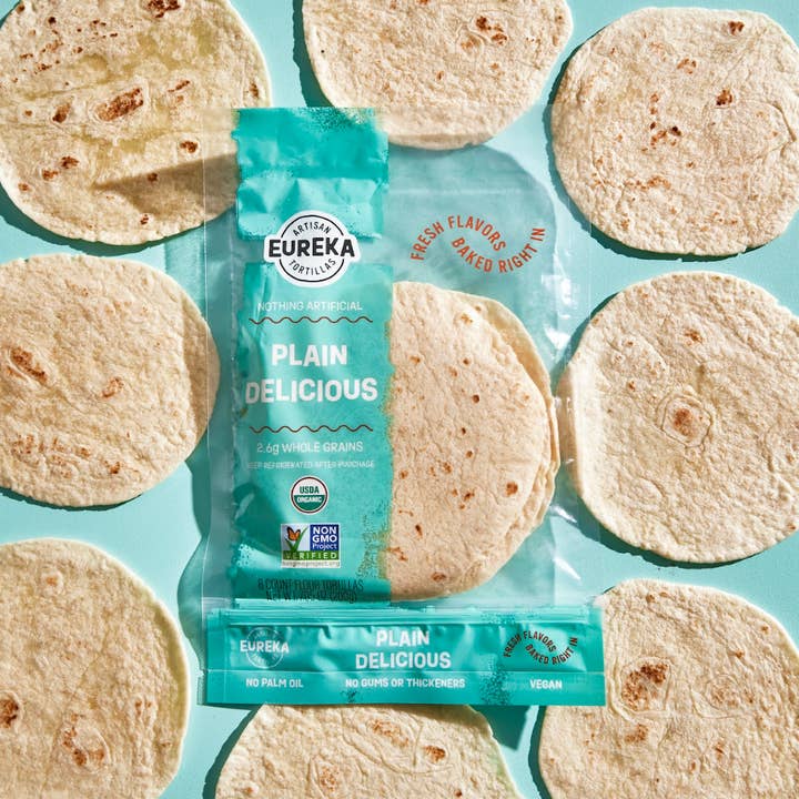 Eureka Tortilla - Wholesale Bread/Tortilla - Plain Delicious Organic Flour Tortillas (Vegan)