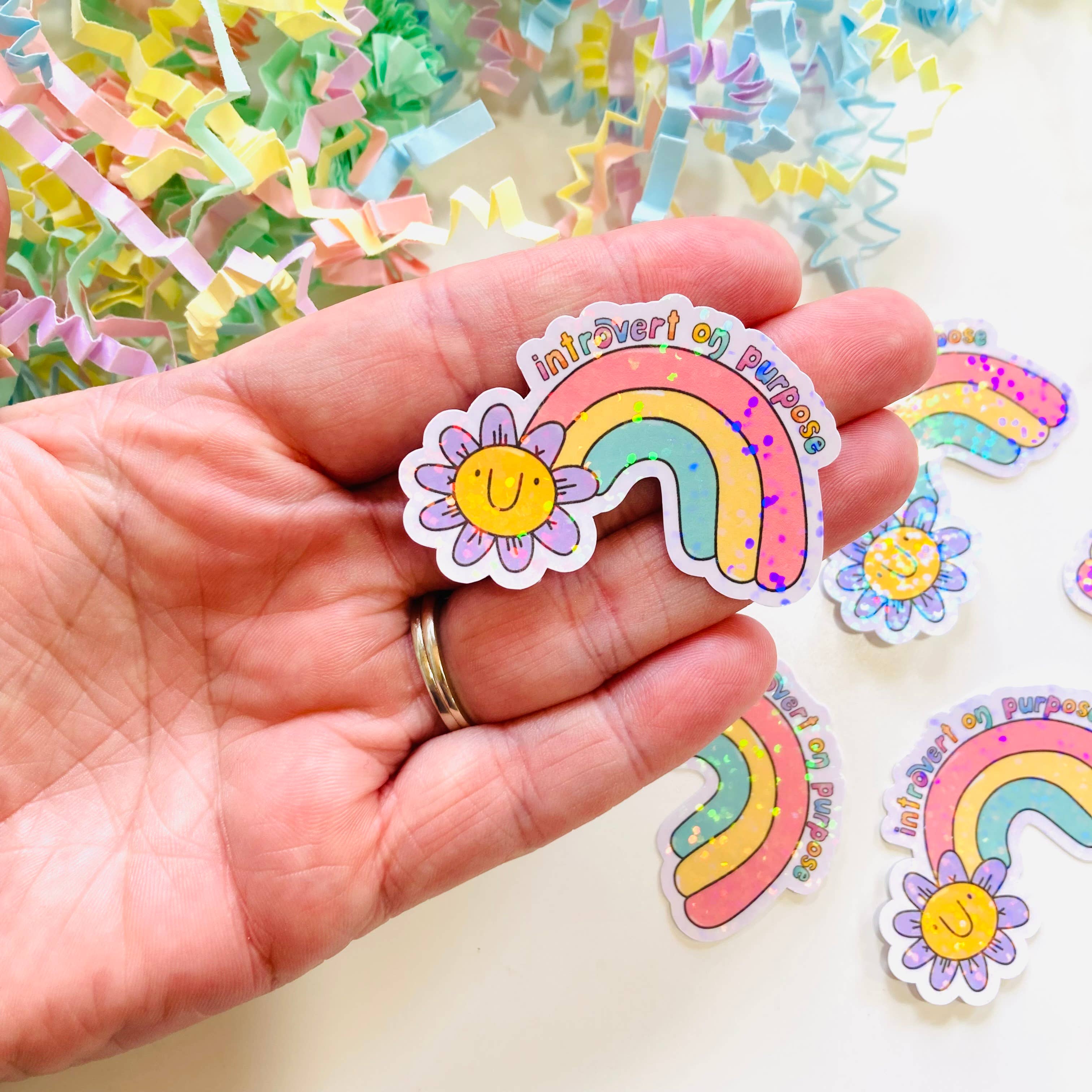 Chapter & Ink – wholesale Sticker – Introvert on purpose Die Cut sticker0