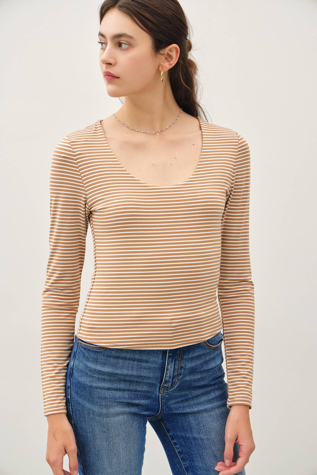 Be Cool - Vente Haut en maille – femme - TOP À MANCHES LONGUES RAYÉ ULTRA DOUX BASIQUE8
