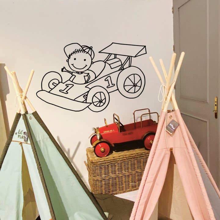 Adesivo da parete Formula 1 Max per la vendita all'ingrosso da parte di Edwali