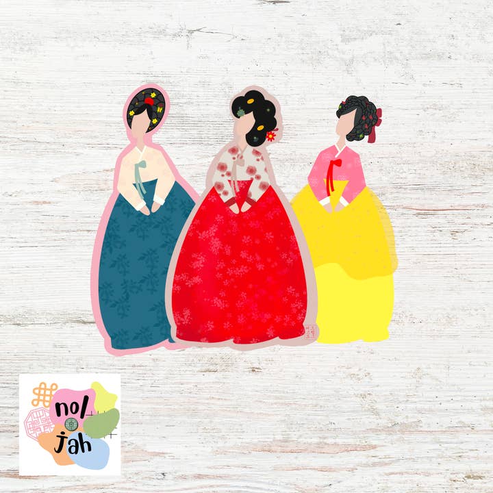 korean ladies hanbok stickers (multiple styles) for wholesale by Nol.jah,LLC