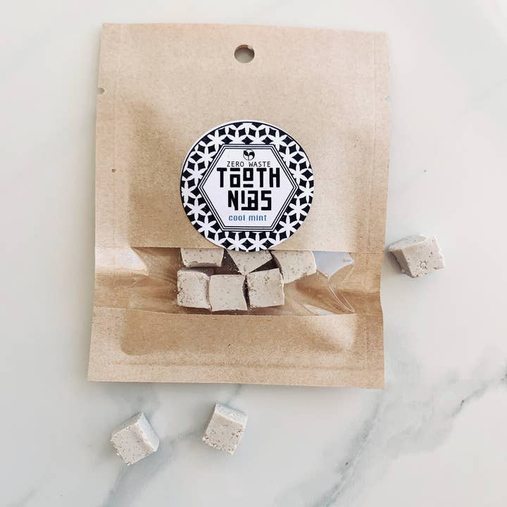 Tooth Nibs Zero Waste Oil-Pulling Toothpaste Sample bags for wholesale by Scentcerae