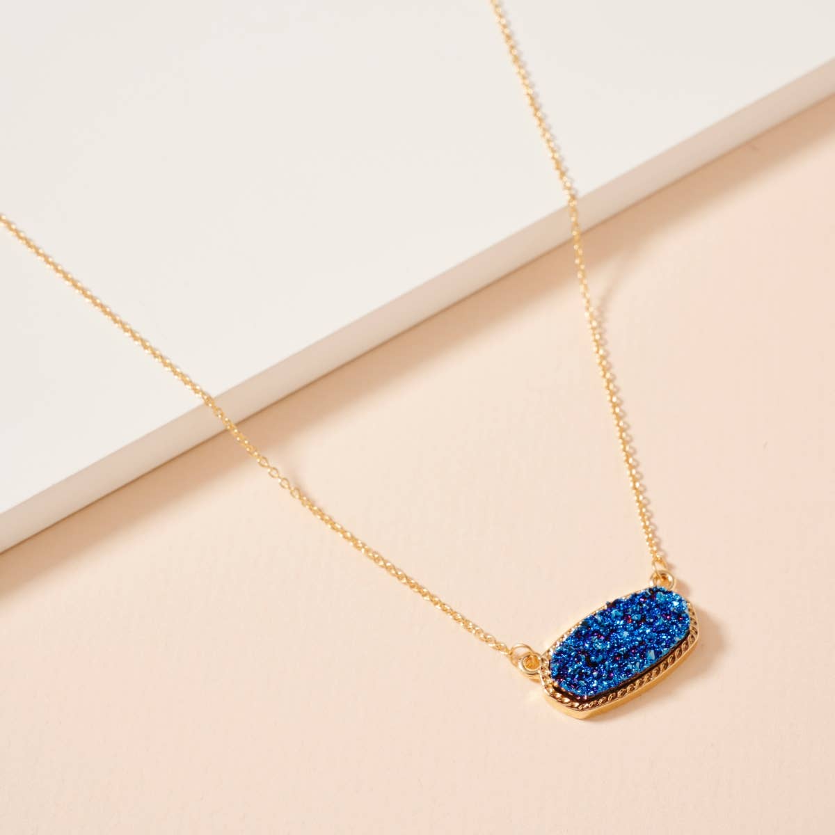 Lilla Haven - Wholesale Pendant/Charm Necklace - Druzy Stone Charm Short Necklace10