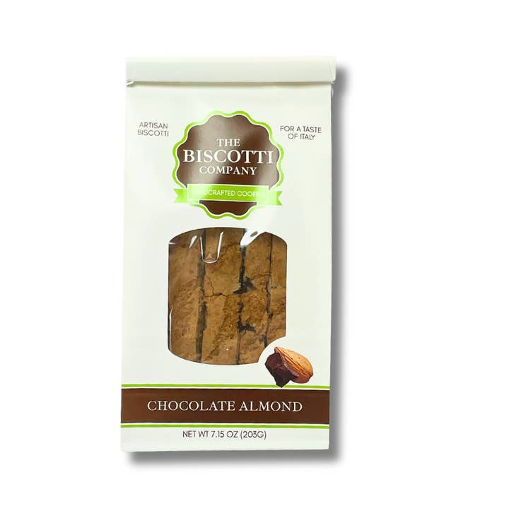 Biscotti - Chocolate Almond - Case of 8 x 7.15 OZ Bags for wholesale by The Biscotti Company