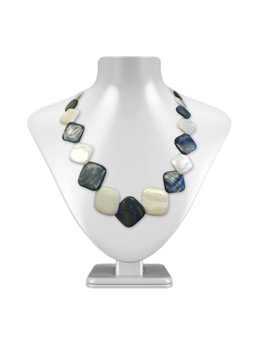 Avani Jewelry - Wholesale Beaded/Pearl Necklace - OYSTER BAY Square Mother-of-Pearl Necklace3