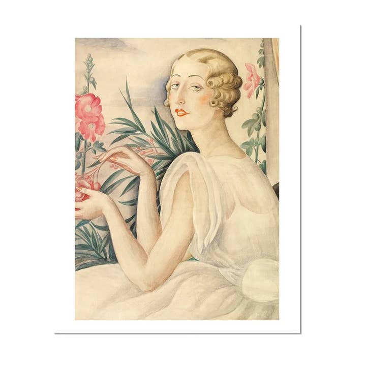 Impression artistique LGBTQ Gerda Wegener 2 dans un sac et dos pour la vente par Cynefn