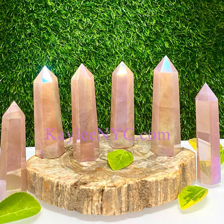 KayleeNYC - Wholesale Spiritual Stone/Crystal - 1 Lb Angel Aura Rose Quartz Obelisk Tower Point Crystal0