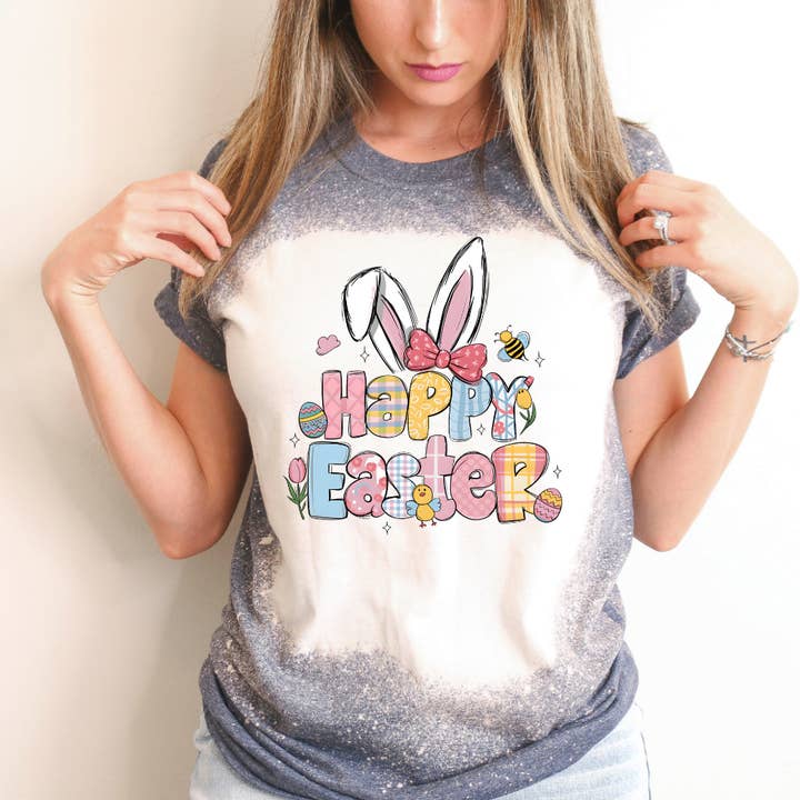 Joyeuses Pâques T-shirt de Pâques décoloré pour la vente par Hello Gorgeous Apparel