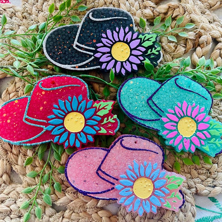 Stay Fresh’ies Air Fresheners - Wholesale Car Freshener - Women's - Flower Cowgirl Hat Car Freshie 3