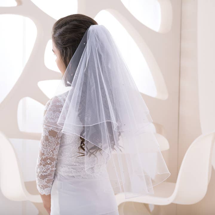 Girls' Veil with Crystals for wholesale by Bajabella