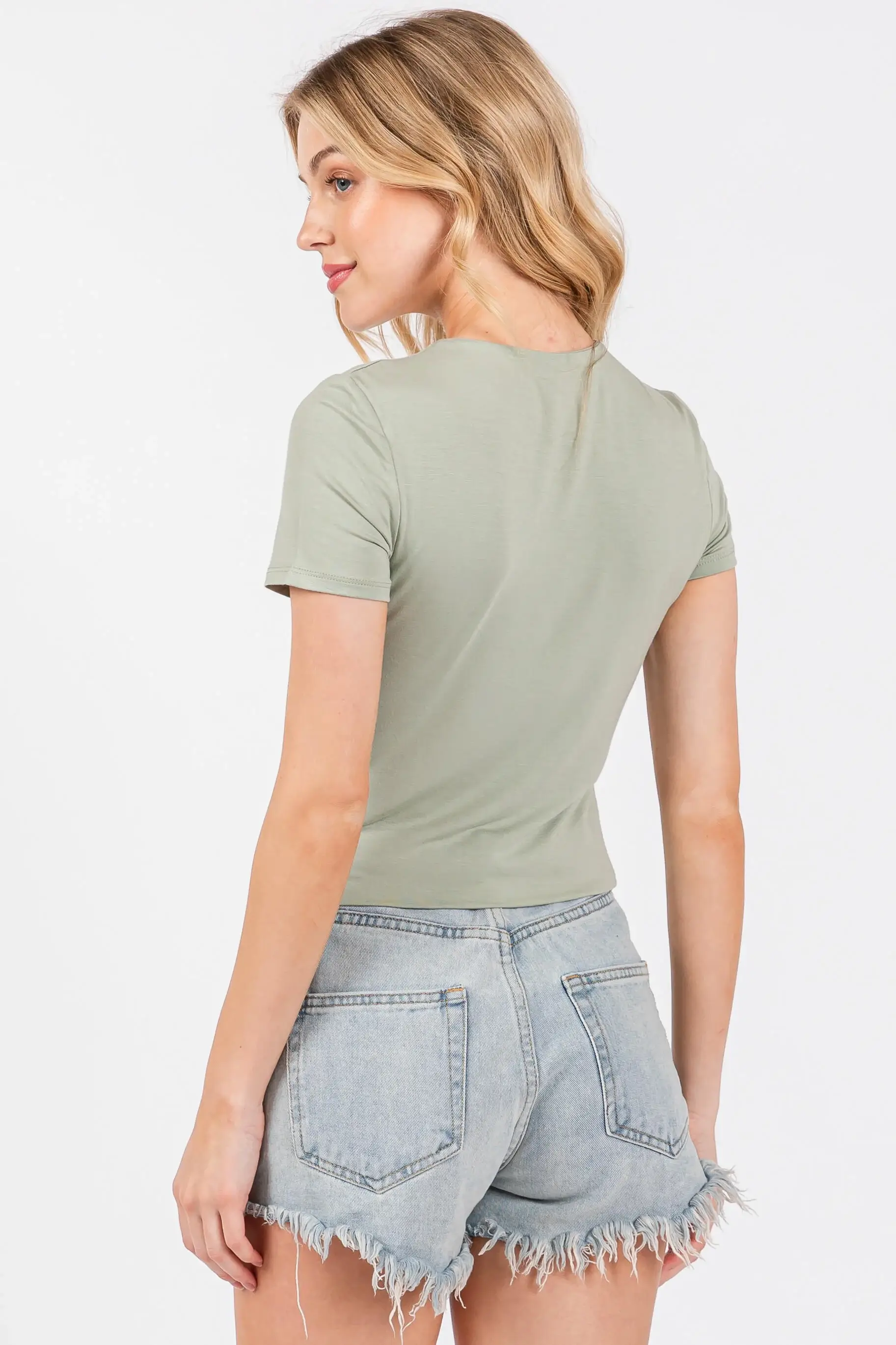 Final Touch - Wholesale Knit Top - Women's - Rayon Modal Basic Crop Top - T3107330