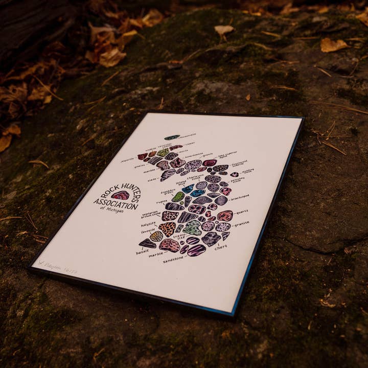 Home Squirrel - Wholesale Art Print - Rock Hunters of Michigan Watercolor Print1