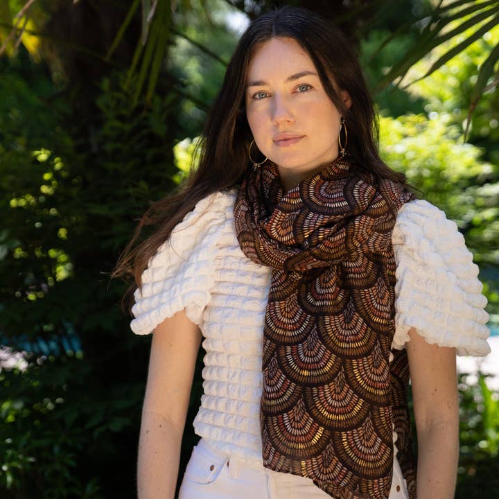 Shebobo – Engroshandel Tørklæde - Unisex – Vegas geometrisk print med metalliske detaljer tørklæde wrap8