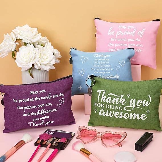 Crover - Wholesale Makeup/Cosmetic Bag - Inspirational Quote Makeup Bag | 6.7 x 9.1" Cotton Canvas4