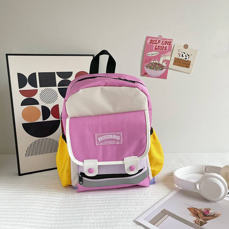 MyKids-USA® - Wholesale Backpack - Kids - Preschool Children Lightweight Portable Spacious Color Patchwork Canvas Backpack4
