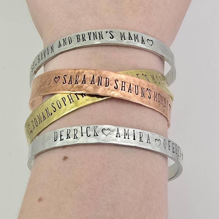 Pulsera Personalizada con Sello para Mamá Abuela Mimi para venta al por mayor de The Silver Diva