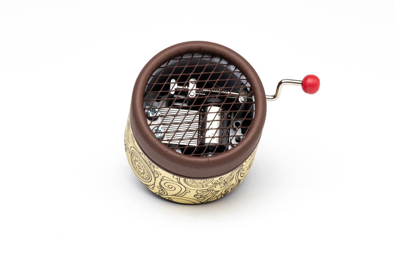 esdemusica by Rocio - Wholesale Music Box - Kids & Baby - Little brown music box with a hand cranked mechanism3