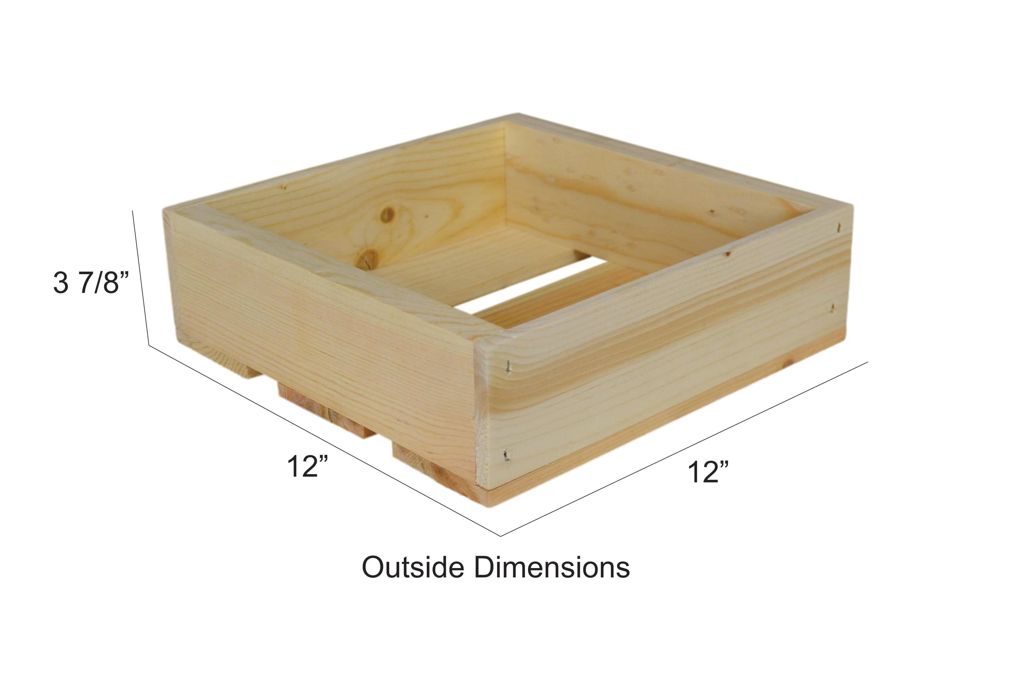 Poole & Sons Inc. - Wholesale Decorative Box - Wooden Flat Box 12x12x4″ (Bulk)