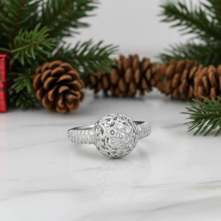 King Of Bling's2.00ct Cubic Zirconia Sterling White Silver Round Engagement Womens Ring Size 7 for wholesale by KING OF BLINGS