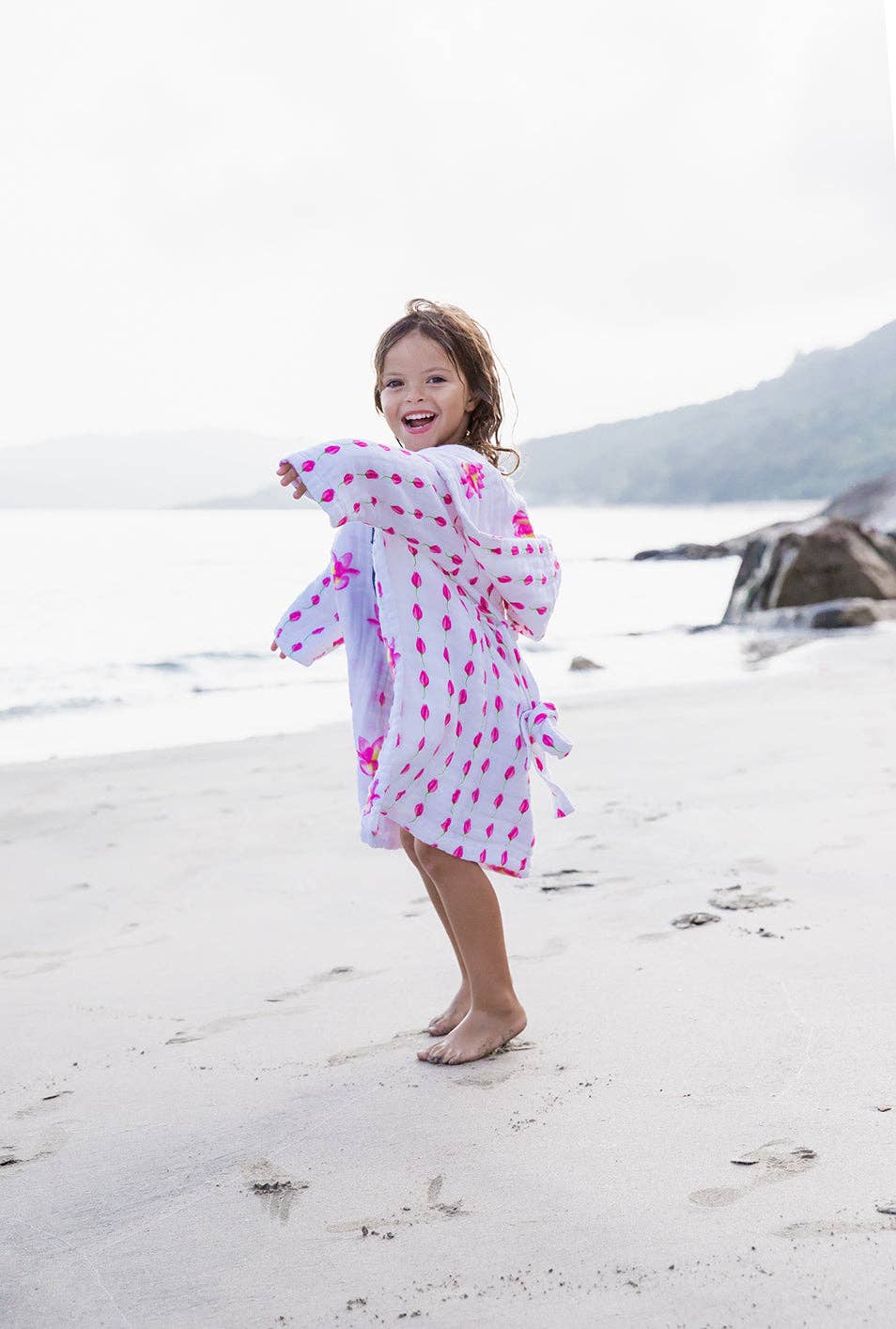 MALABAR BABY, Consciously Crafted For You. - Wholesale Robe - Kids - Kids Hooded Muslin Robe - Enchanted Garden (Lotus)6