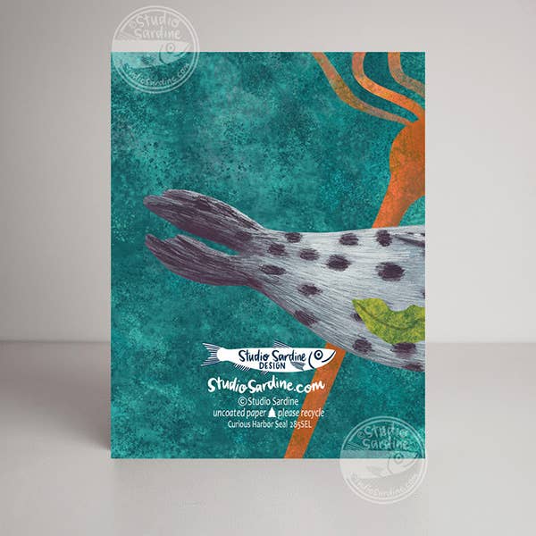 Studio Sardine – wholesale Everyday greeting card – Curious Harbor Seal A2 Size Notecards, Blank Greeting Cards2