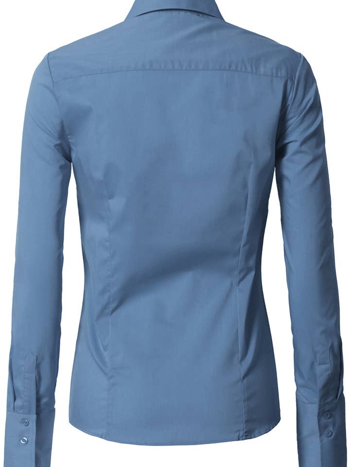 NINEXIS - Wholesale Button Down Shirt - Women's - CWTDSL028_Button Down Long Sleeve Collared Shirts17